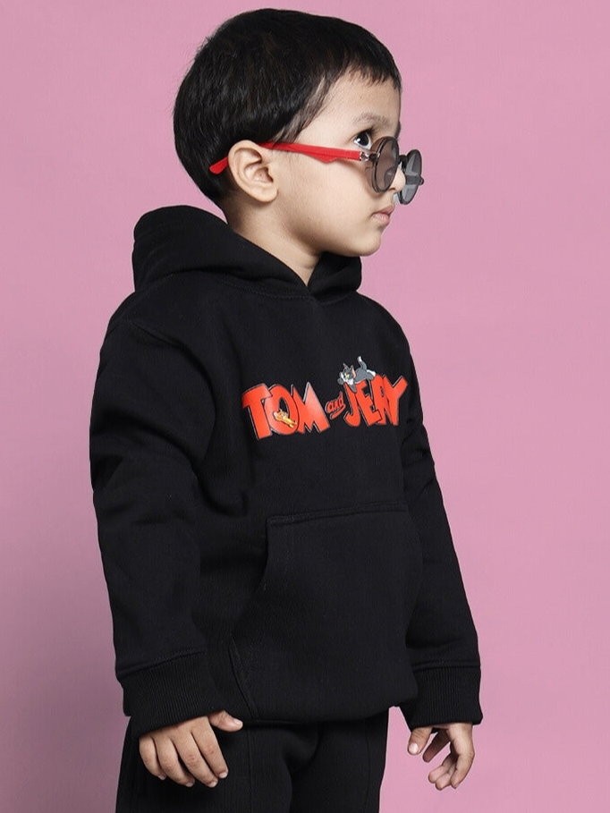 TOM & JERRY OVERSIZED HOODIE FOR BOYS & GIRLS (BLACK)