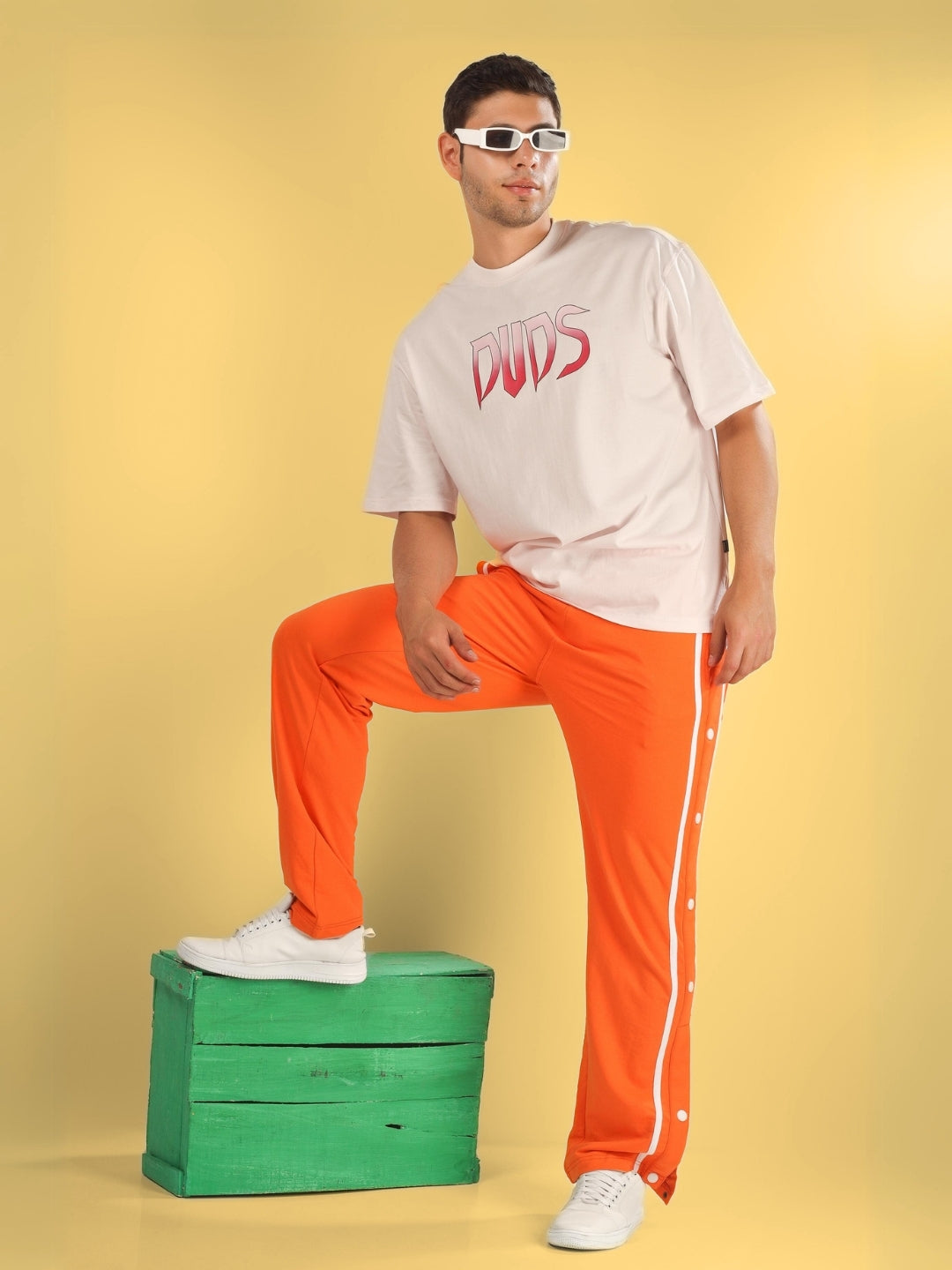 CONTRAST PANEL JOGGER (ORANGE)