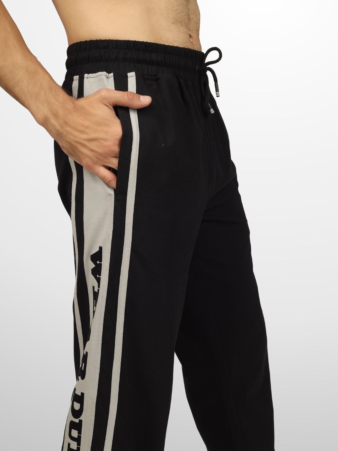 Duds HD Grey Contrast Panel Joggers - Wearduds