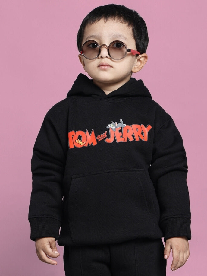 TOM & JERRY OVERSIZED HOODIE FOR BOYS & GIRLS (BLACK)