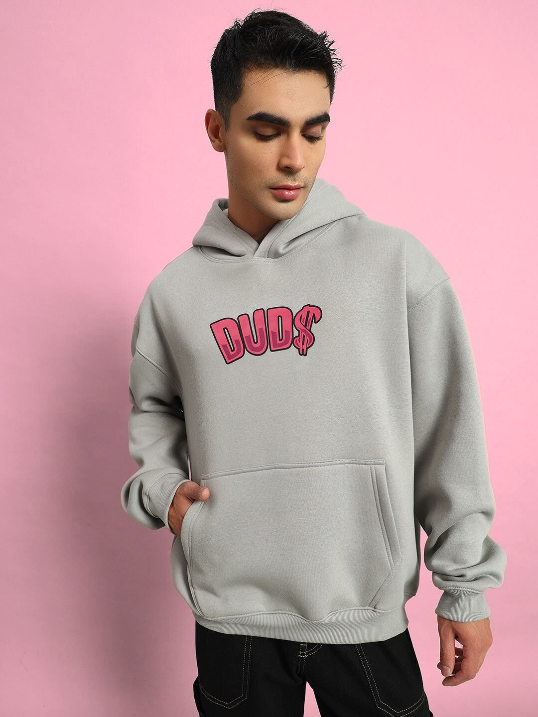 Pink Panther Oversized Hoodie (Grey)