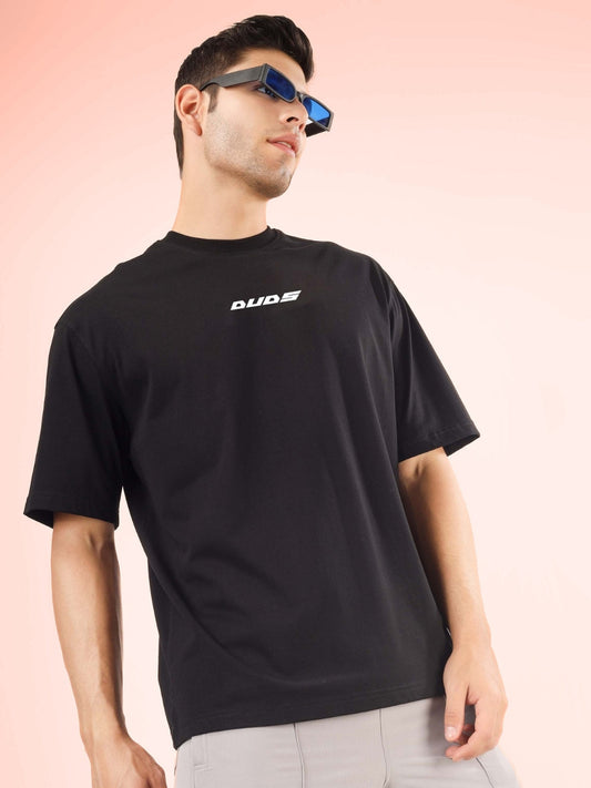 over sized t shirt black graphic tee