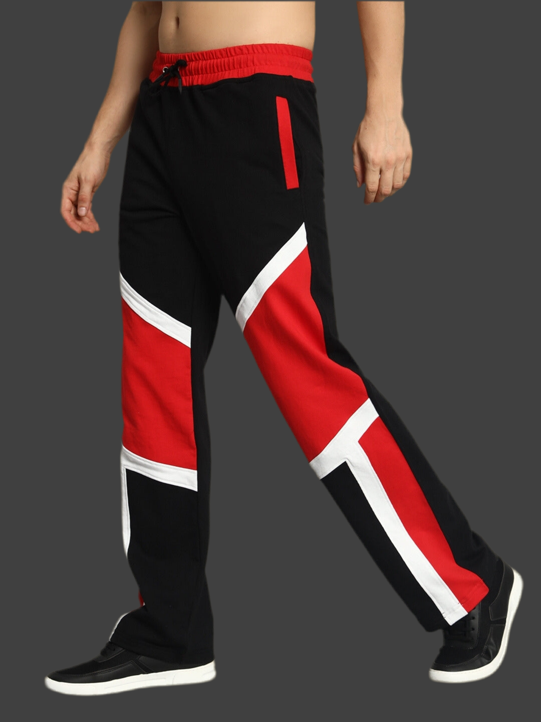 SHROUD RELAXED FIT JOGGERS (BLACK-RED)