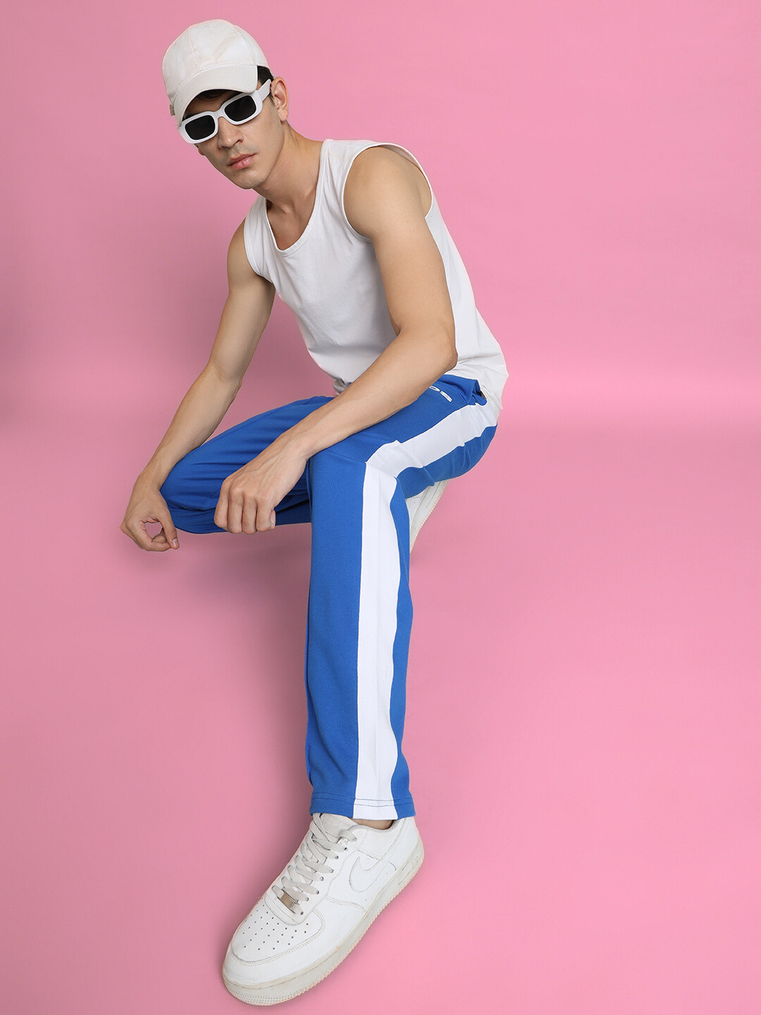 SIDE SEAM PLATED JOGGERS (ROYAL BLUE)