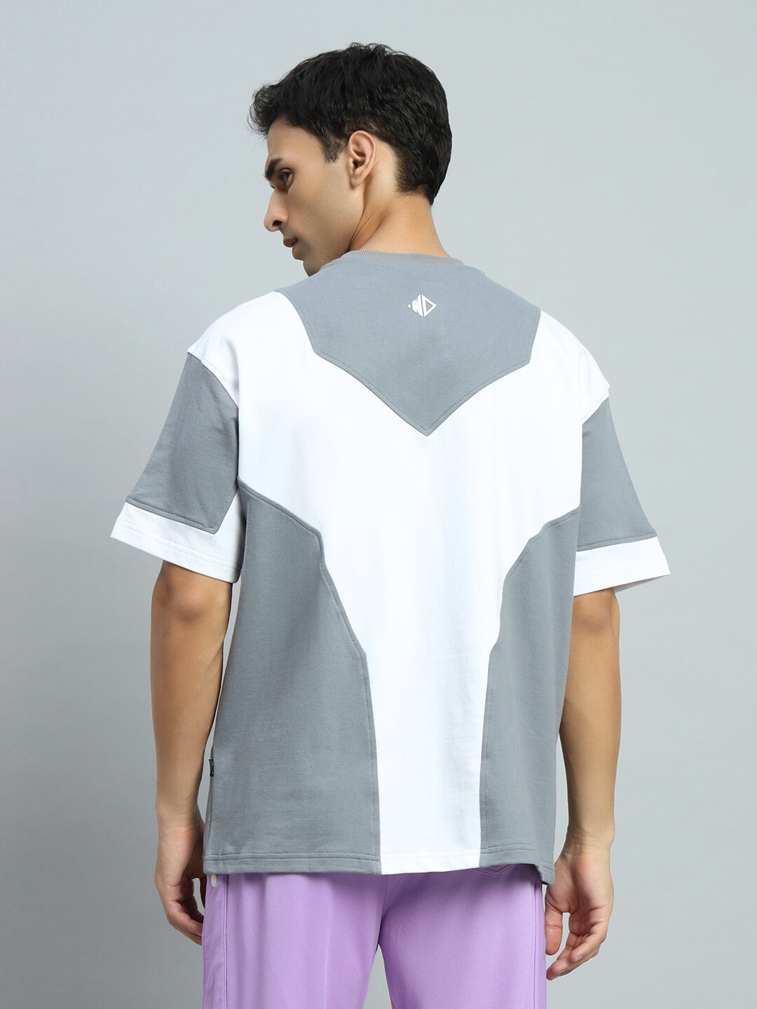 Sphere Over-Sized T-Shirt (Grey-White)