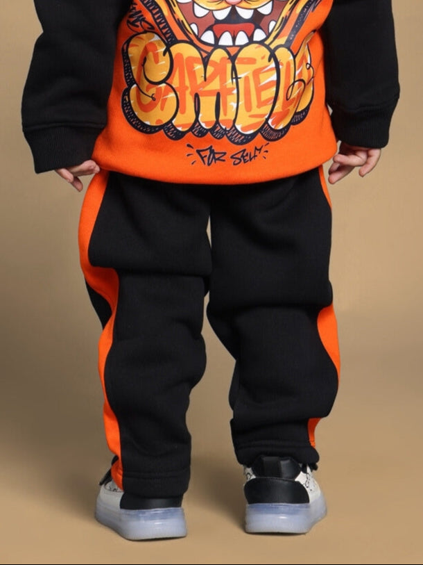 GARFIELD CO-ORD FOR BOYS & GIRLS (BLACK-ORANGE)