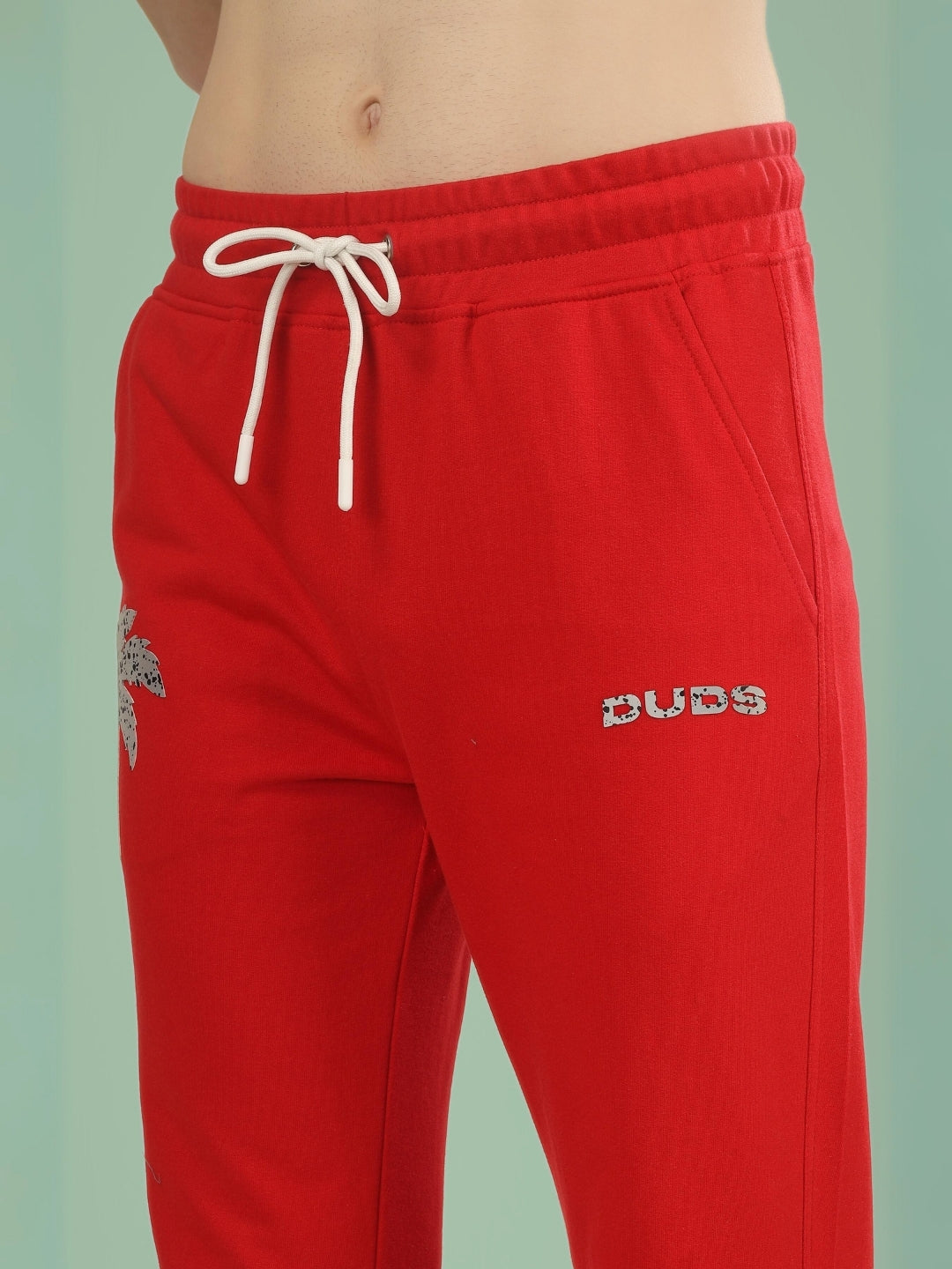 PHOENIX  DIGITAL PRINTED JOGGERS (RED)