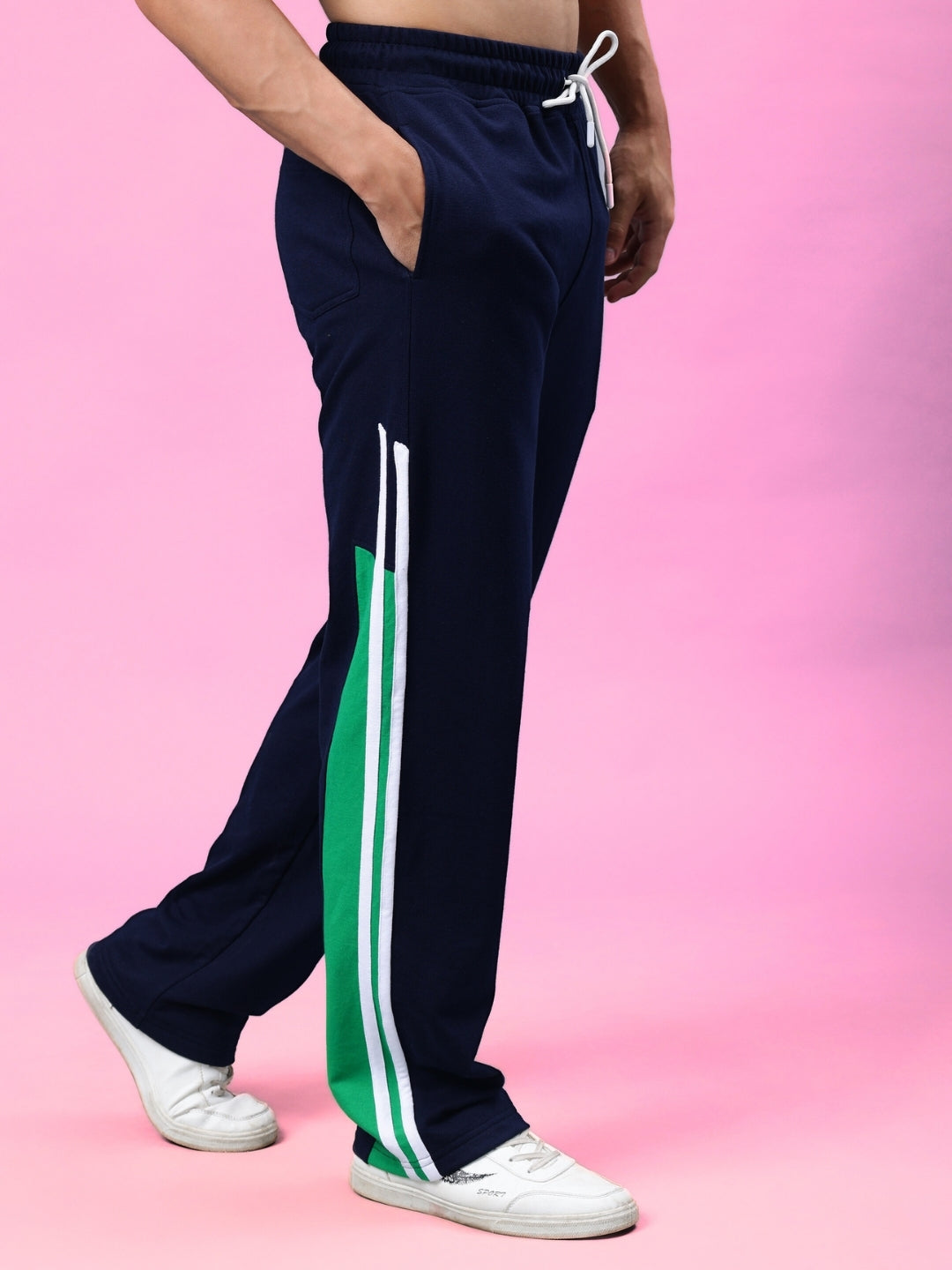 HOOFER CONTRAST JOGGERS (NAVY BLUE-GREEN)