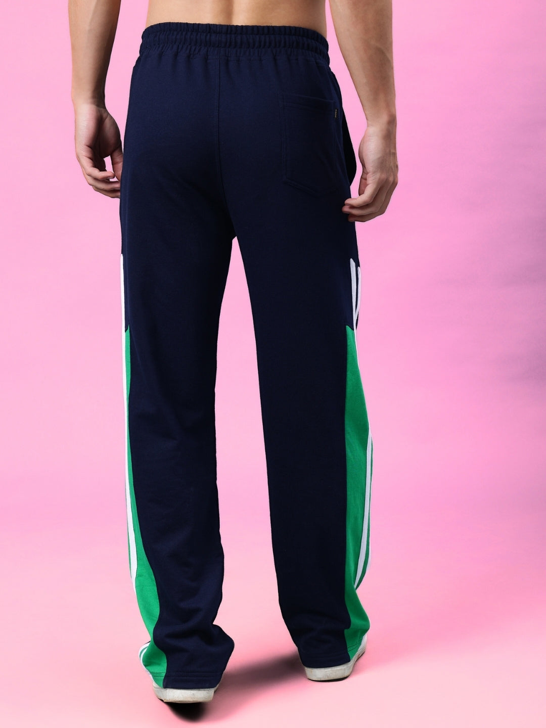 HOOFER CONTRAST JOGGERS (NAVY BLUE-GREEN)