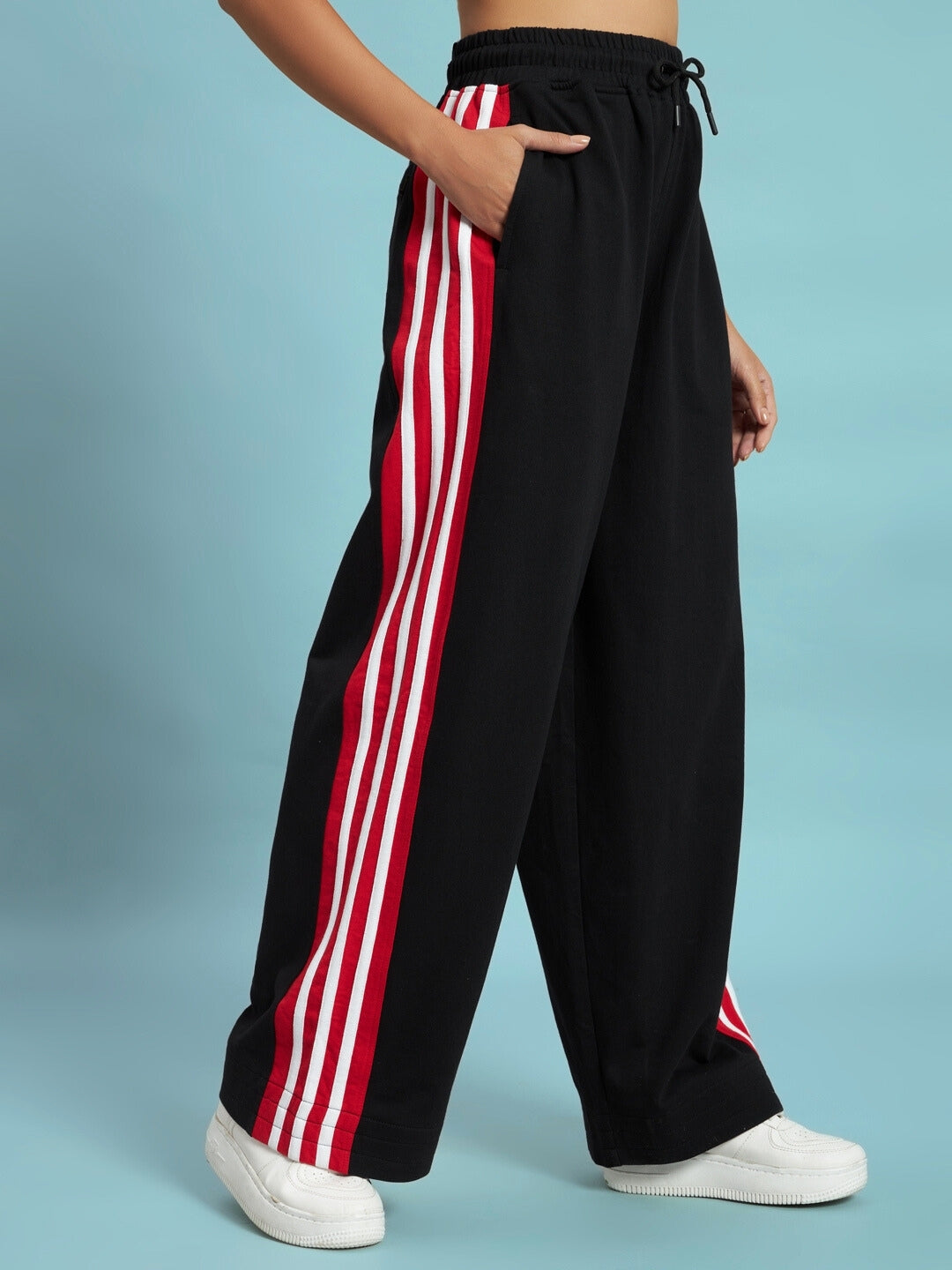 Black and red joggers womens online