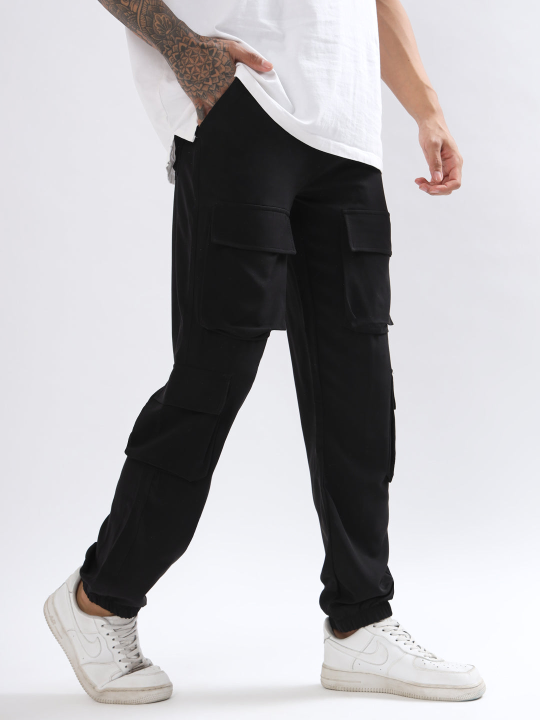 8 Pocket Cargo Jogger (Black) - Wearduds