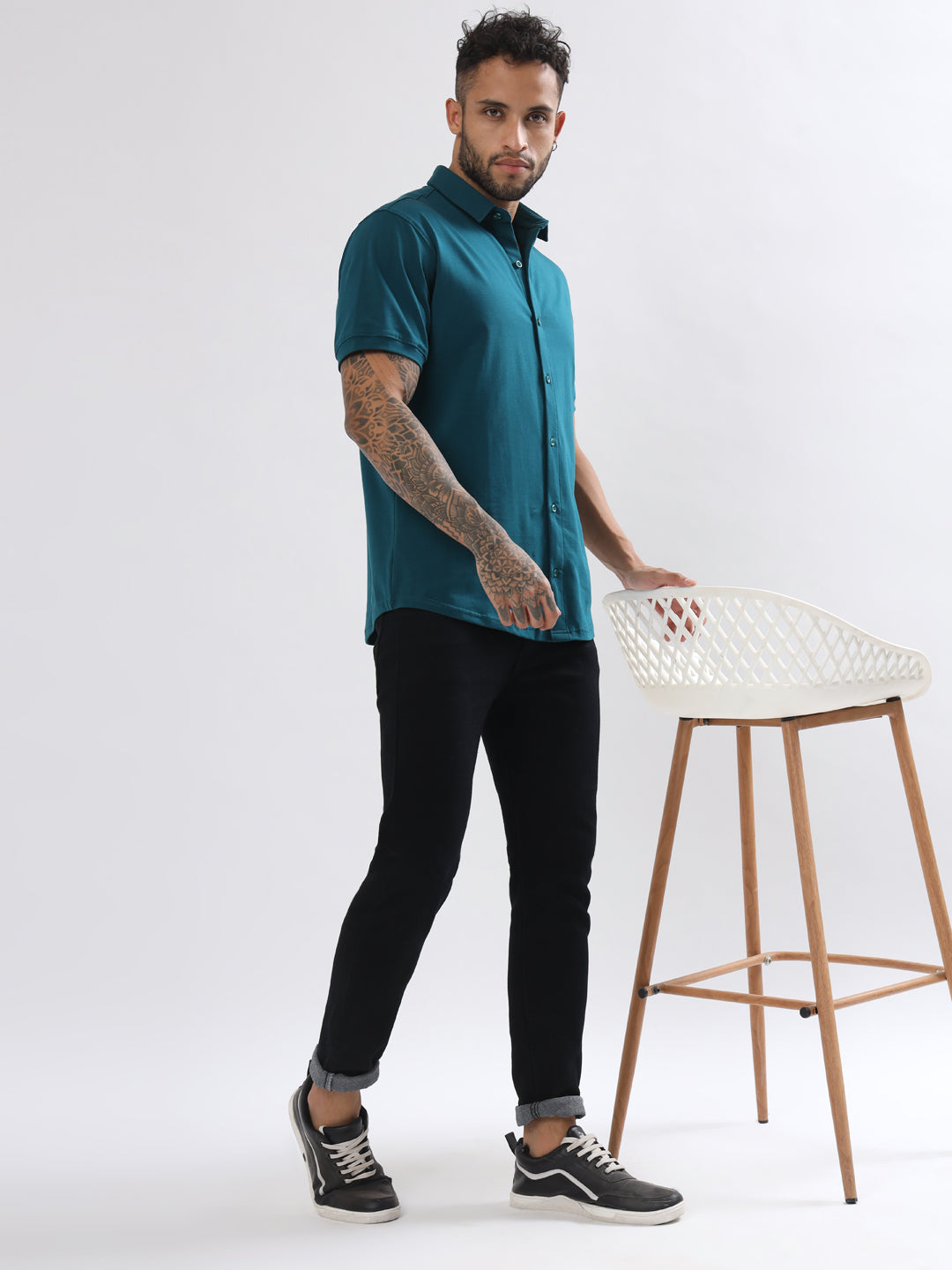 Noir Teal Blue Shirt - Wearduds