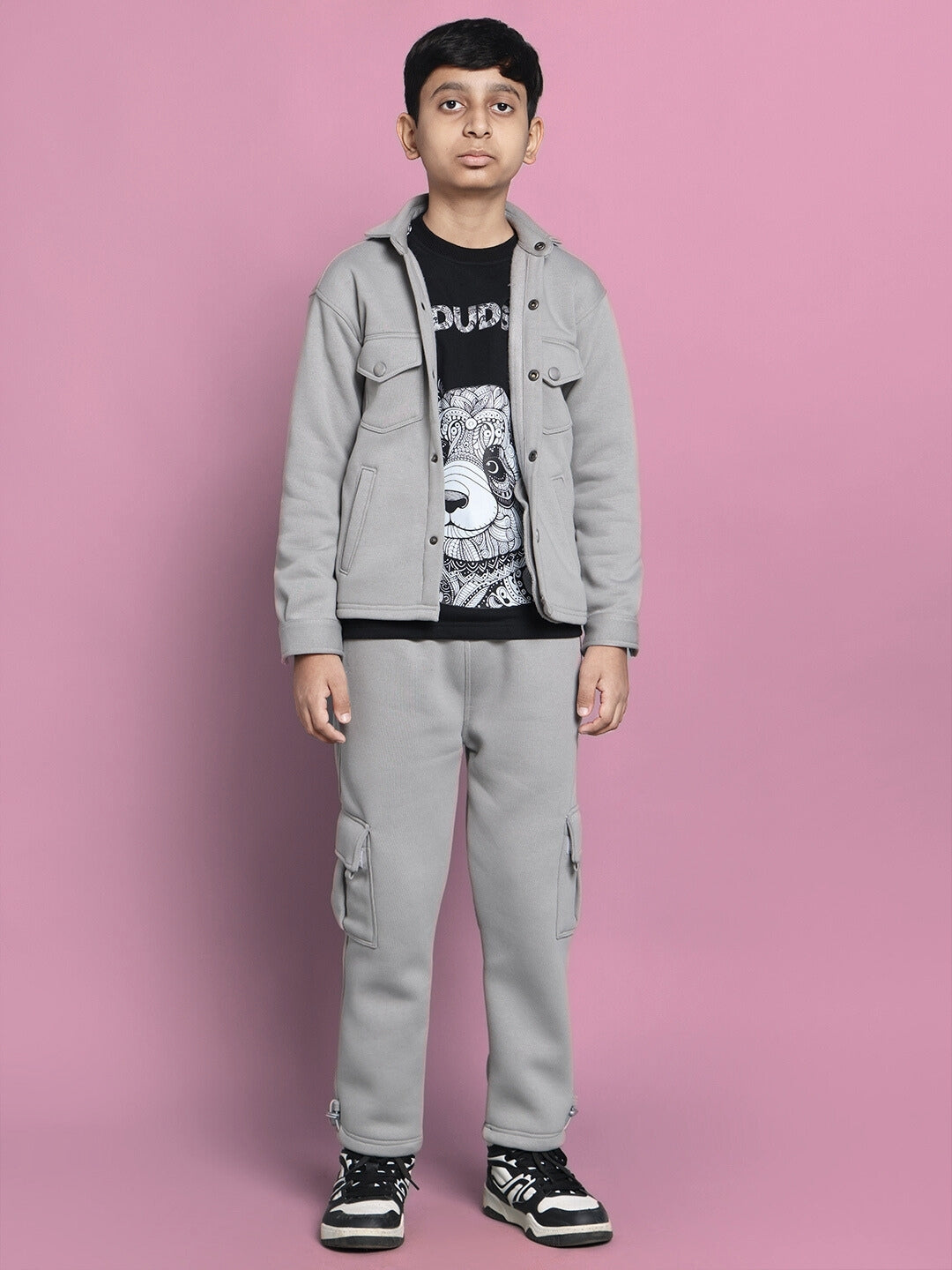 Burly Co-Ord Set For Boys & Girls (Grey)