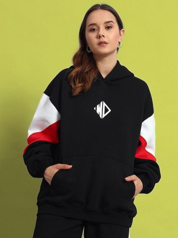 WOMEN'S BRIO COLORBLOCK HOODIE (BLACK)