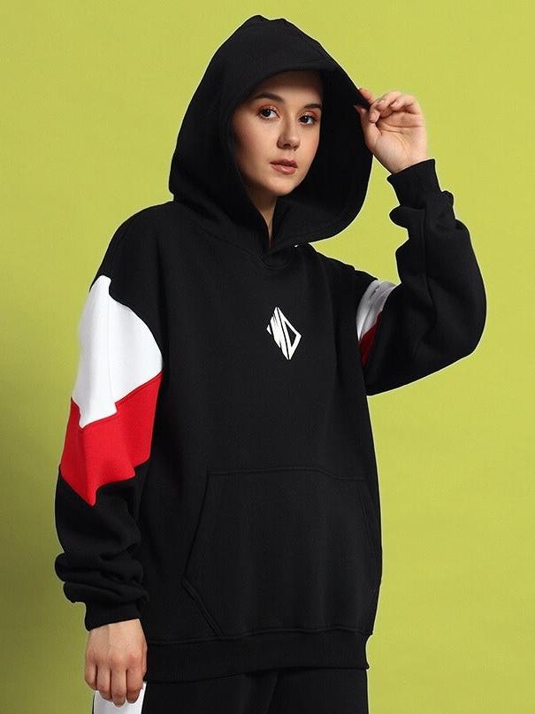 WOMEN'S BRIO COLORBLOCK HOODIE (BLACK)