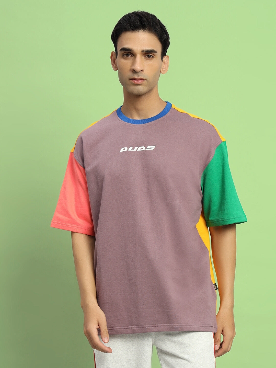 Iris Color Blocked Oversized T-Shirt (Multi)