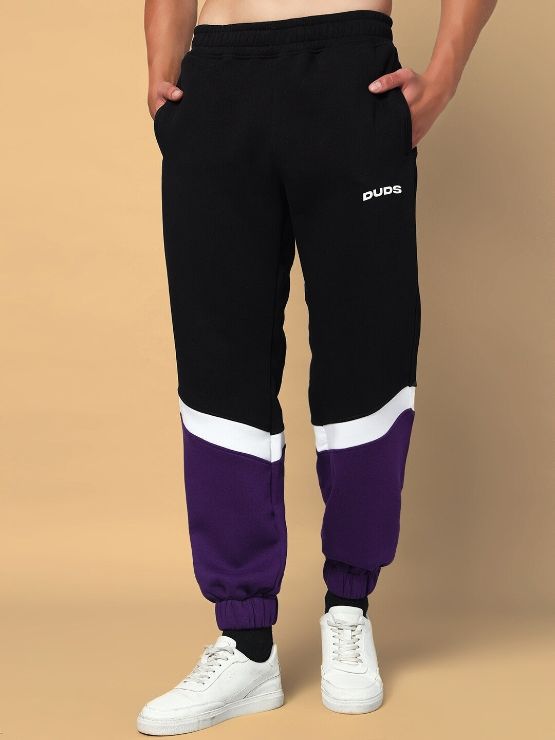 HARLEY FLEECE COLORBLOCK JOGGER (PURPLE)