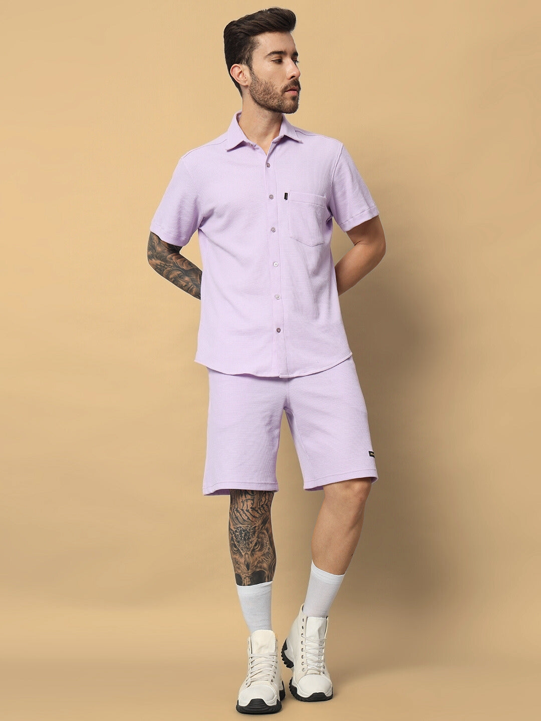 Mercy Solid Co-Ord Set (Lilac)