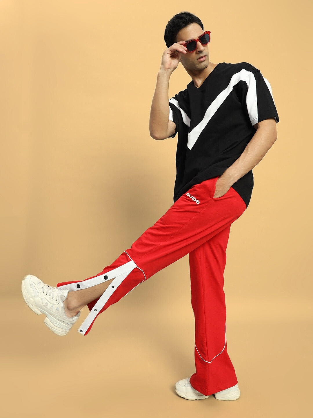 EDDIE CONTRAST JOGGERS (RED)