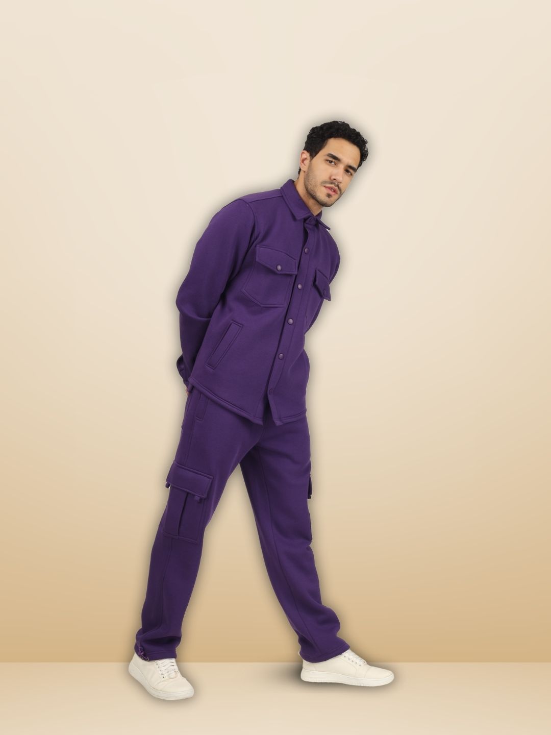 Purple Relaxed Fit Cargo Pant - Wearduds