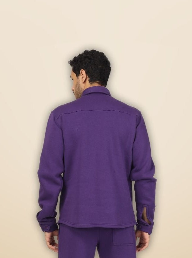 Purple Relaxed Fit Overshirt - Wearduds