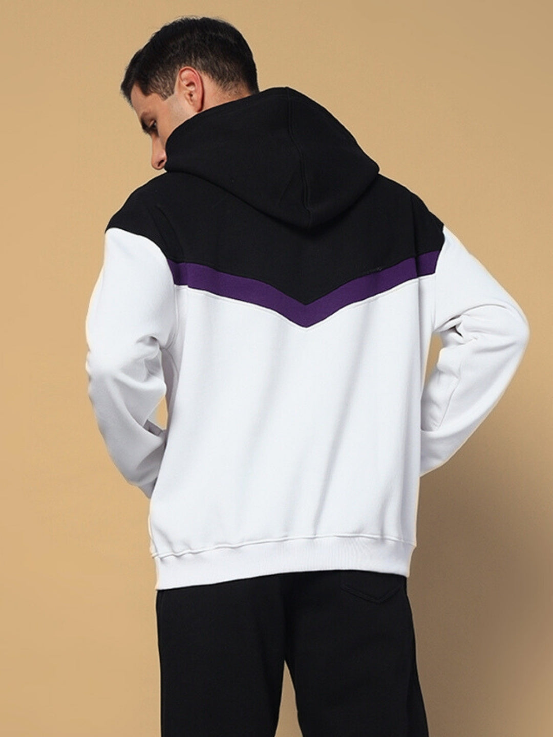 Harley Colorblock Hoodie (White-Purple)