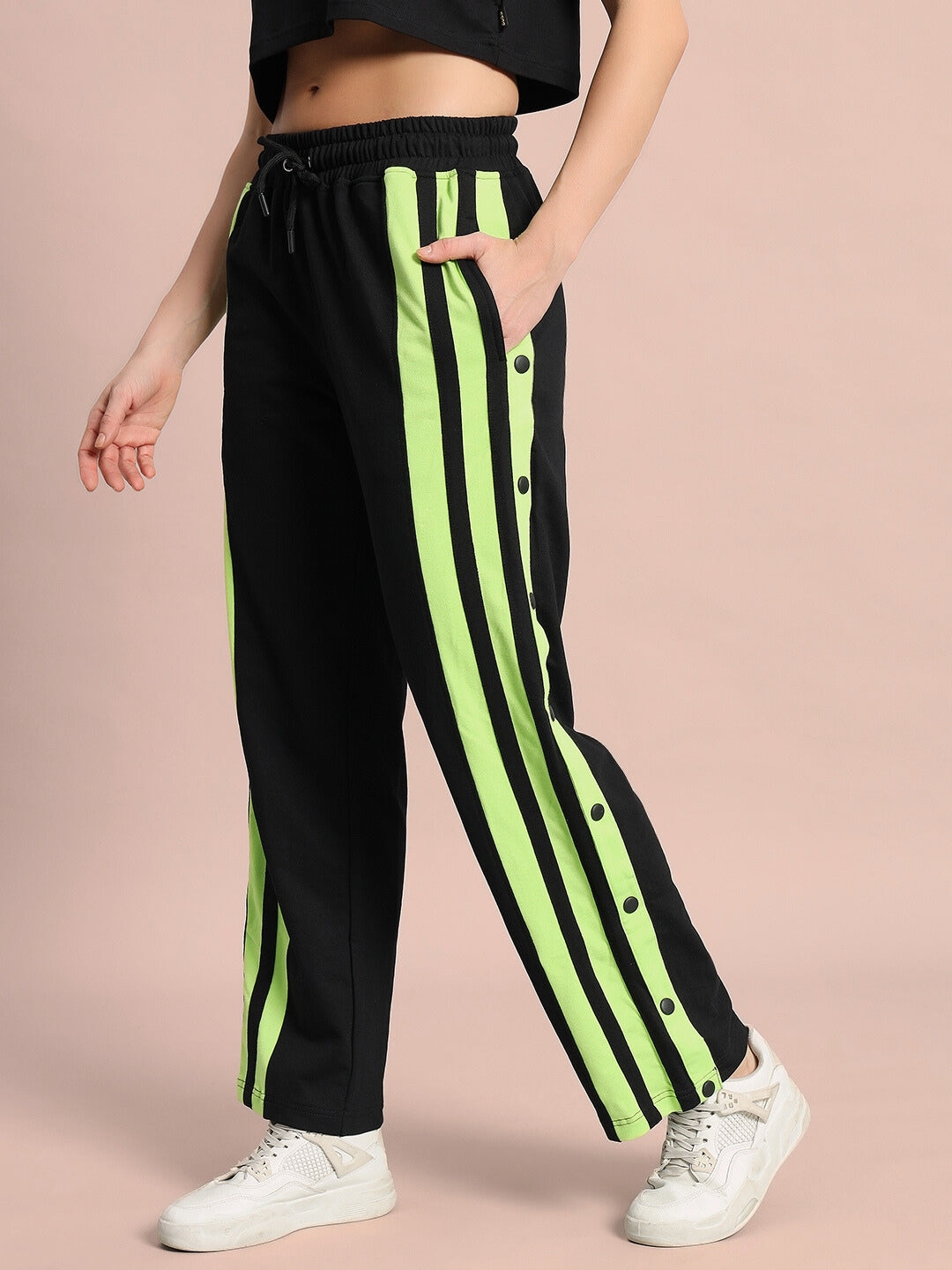 WOMEN'S DANCER JOGGERS (BLACK-NEON GREEN)