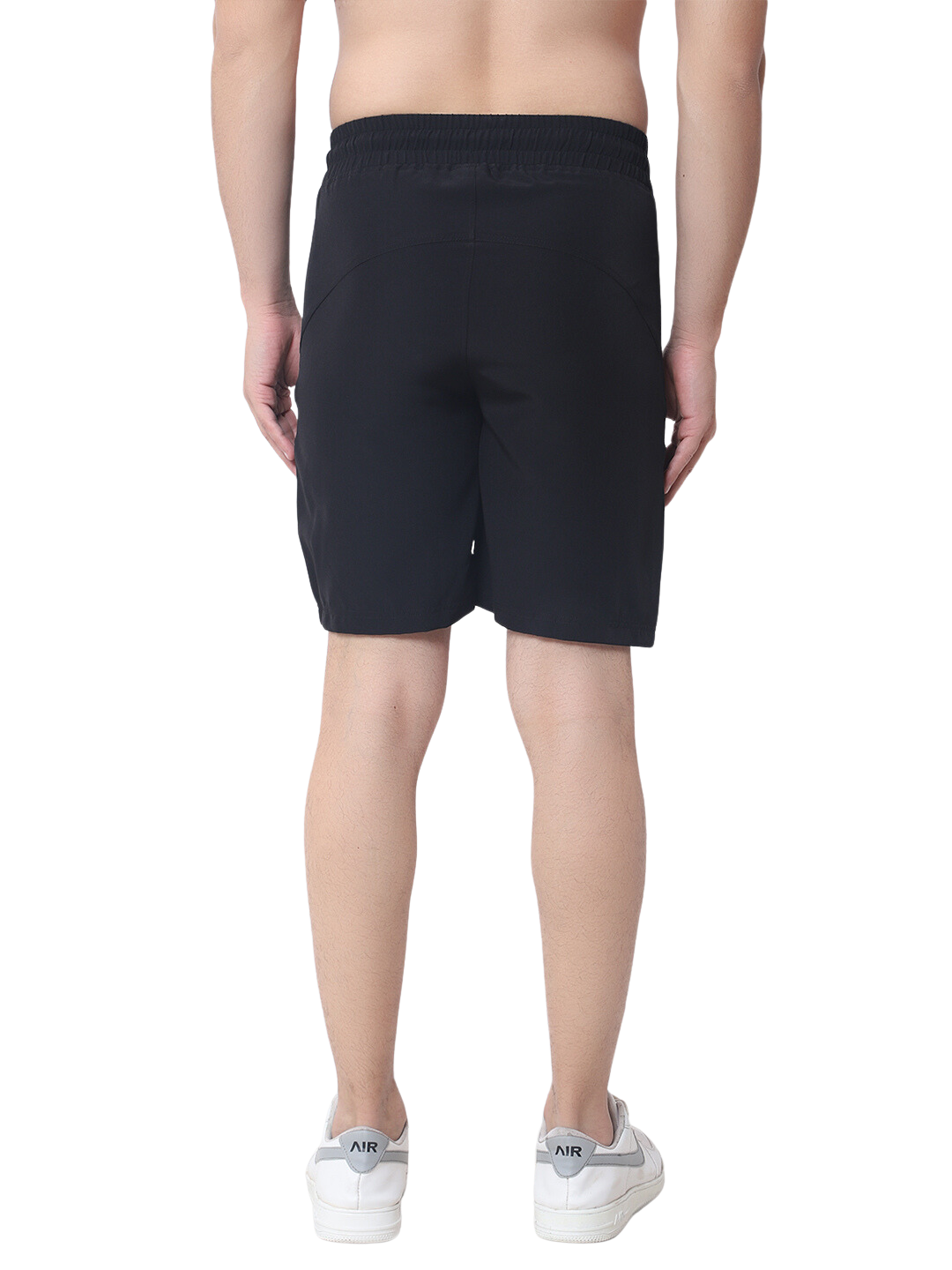 Gym Shorts With Zipper Pocket (Black) - Wearduds