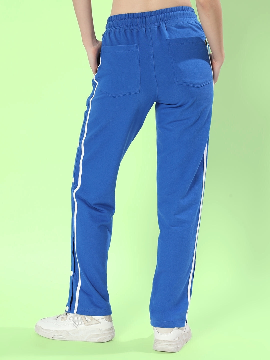 WOMEN'S CONTRAST PANEL JOGGERS (BLUE)