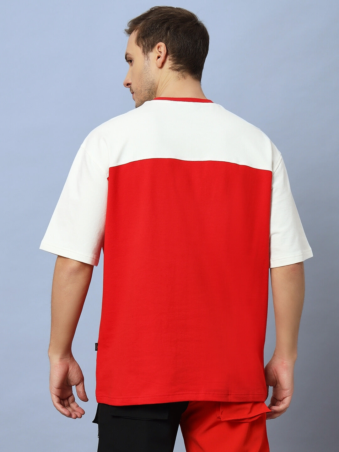 Harlem Oversized T-Shirt (Off White-Red)