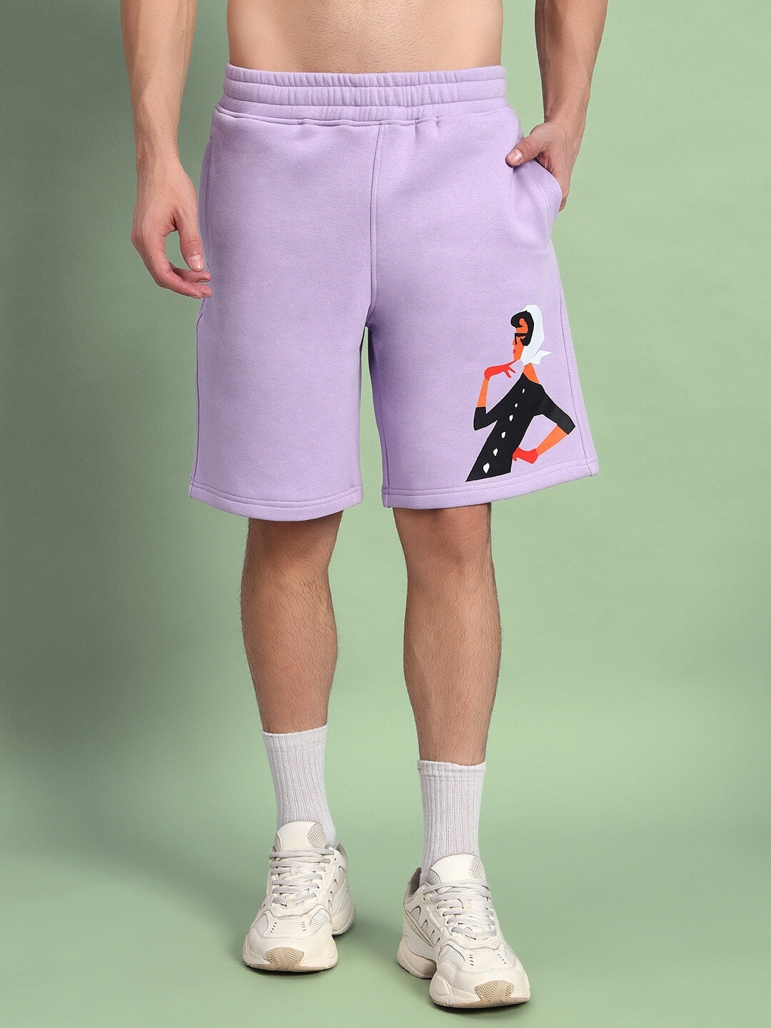 Ritzy Fleece Shorts (Lilac)