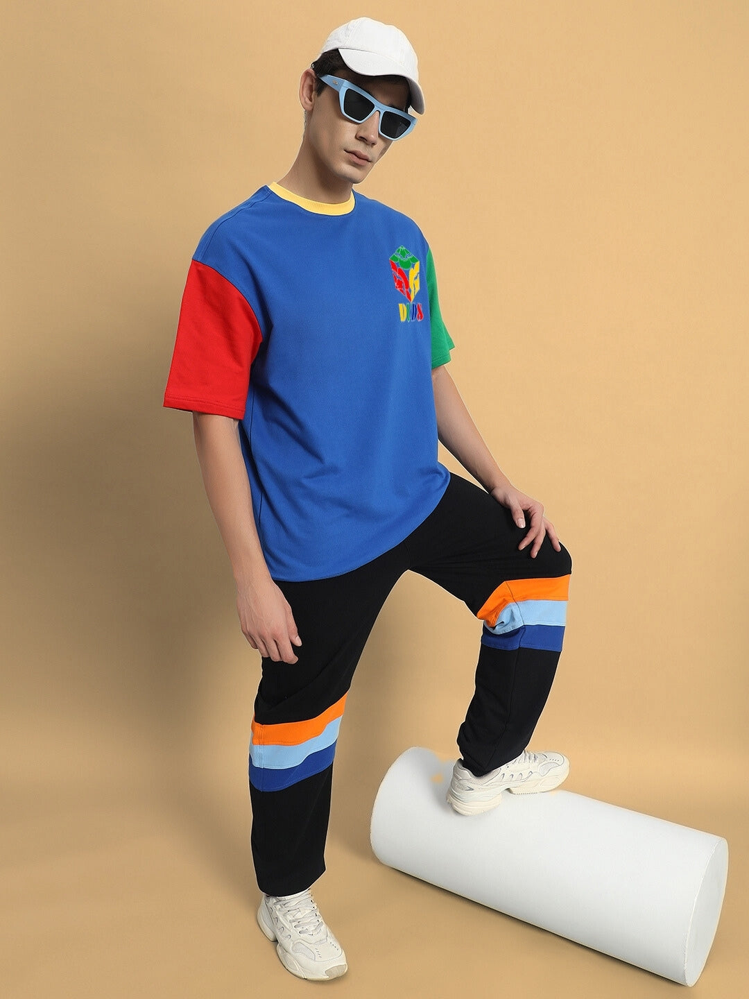 Finley Color Blocked Oversized T-Shirt (Multi)