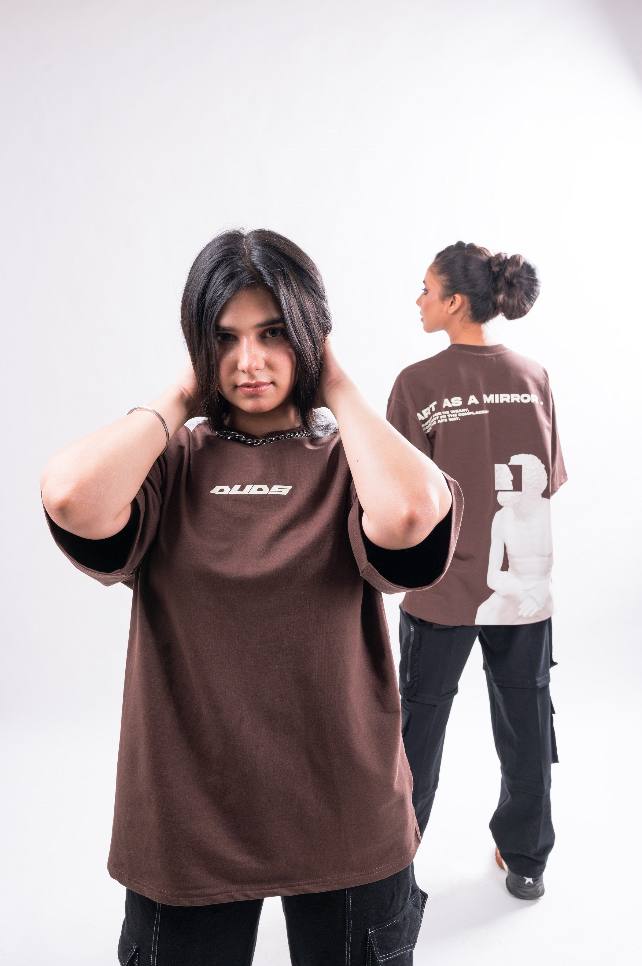 Art as a Mirror Over-Sized T-Shirt (Brown) - Wearduds