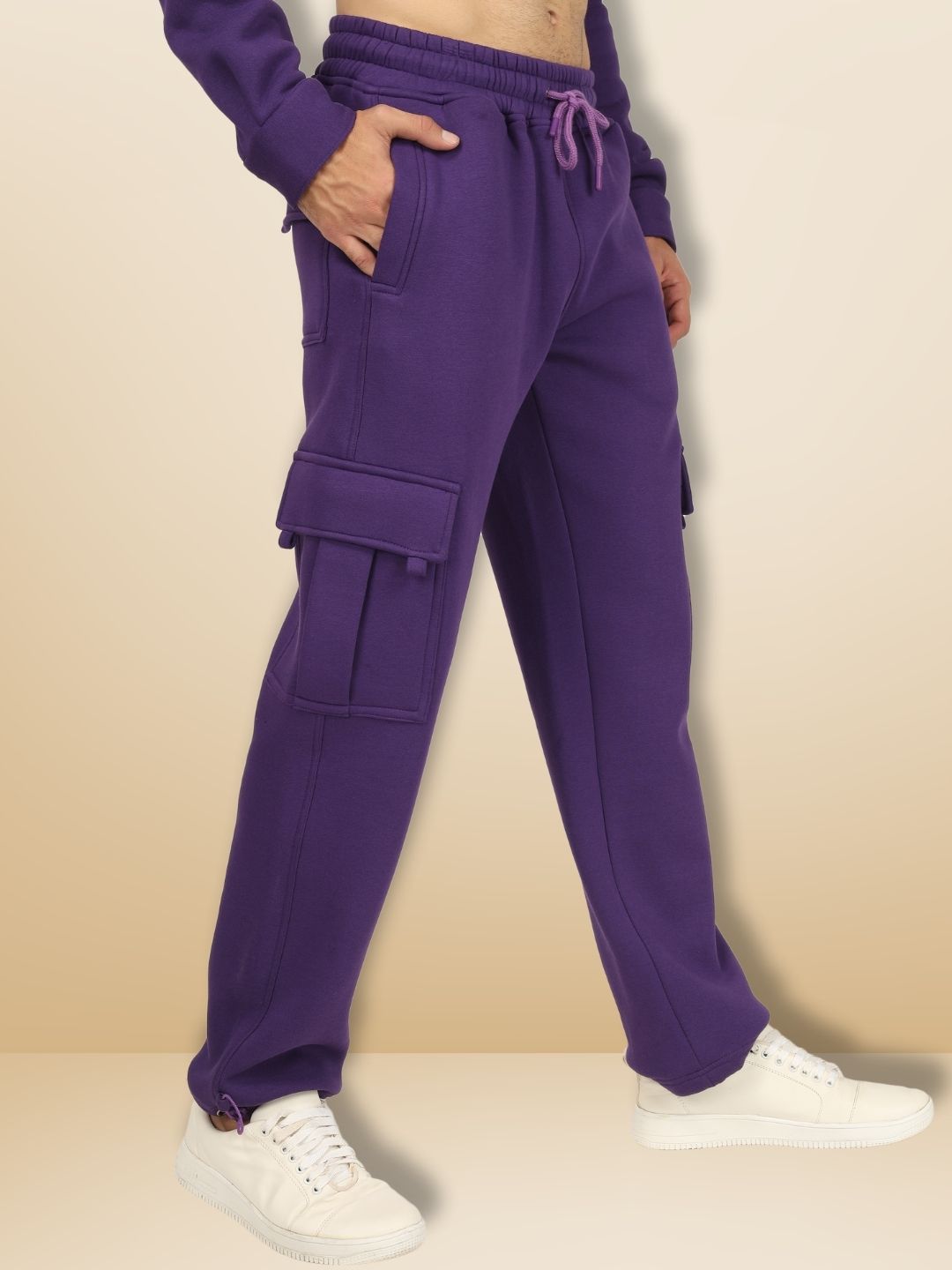 Purple Overshirt-Cargo Pant Co-ord Set - Wearduds