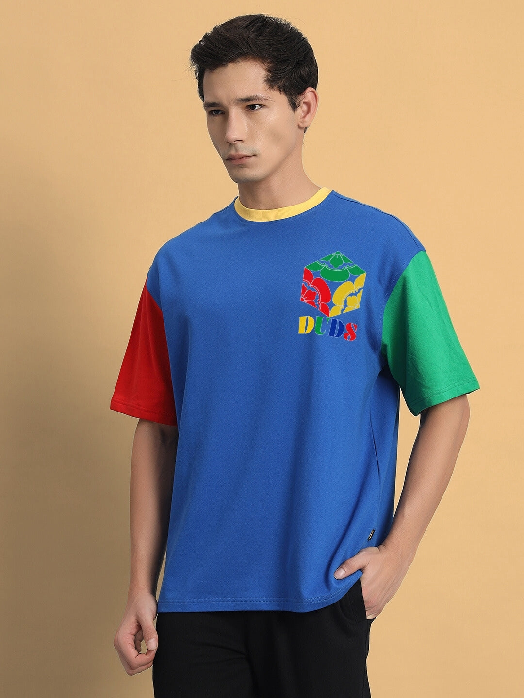 Finley Color Blocked Oversized T-Shirt (Multi)