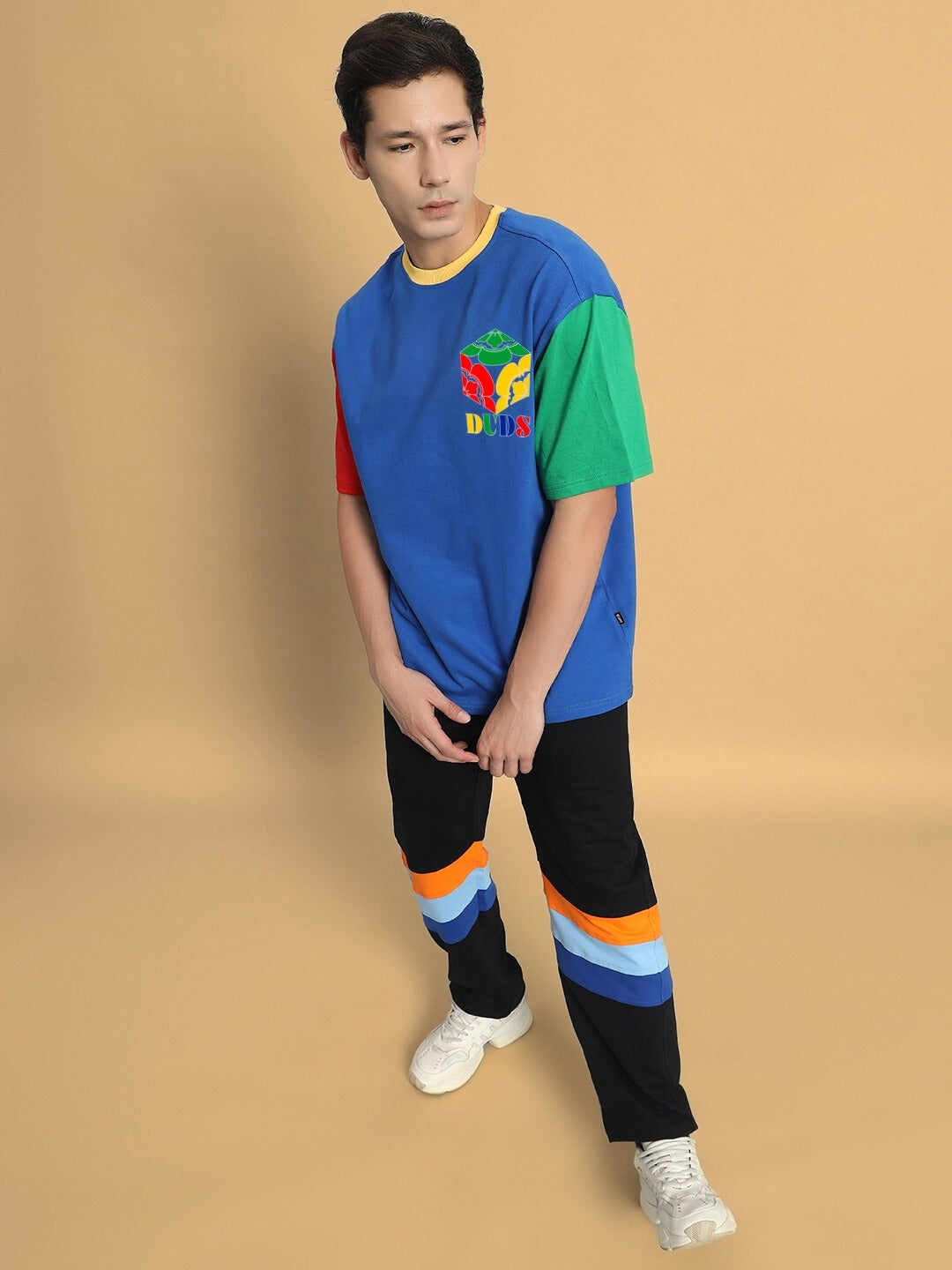 Finley Color Blocked Oversized T-Shirt (Multi)