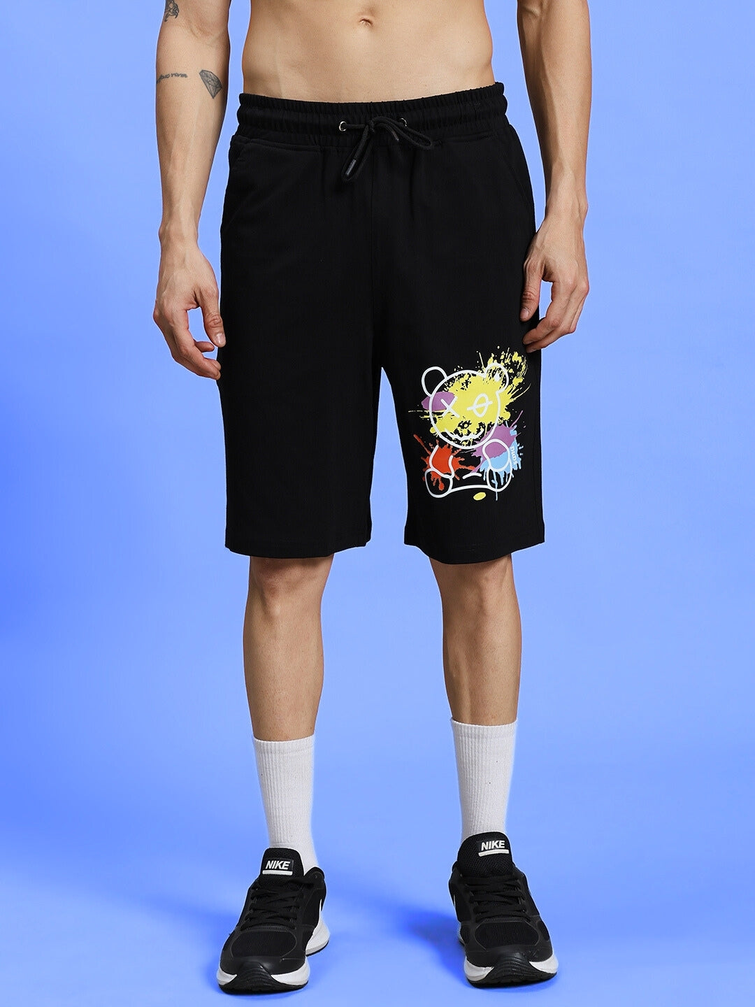 BE KIND REGULAR FIT SHORTS (BLACK)