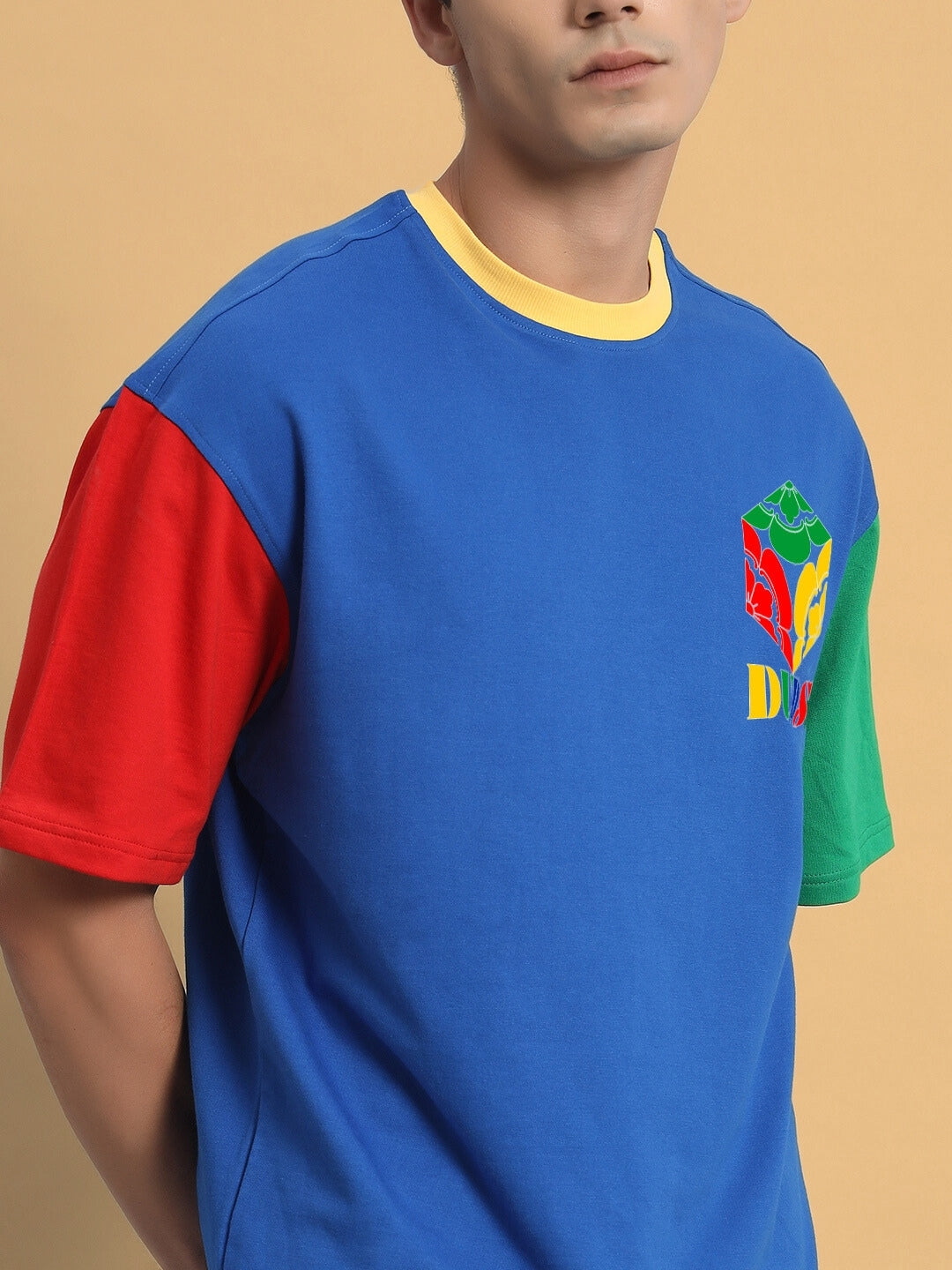 Finley Color Blocked Oversized T-Shirt (Multi)