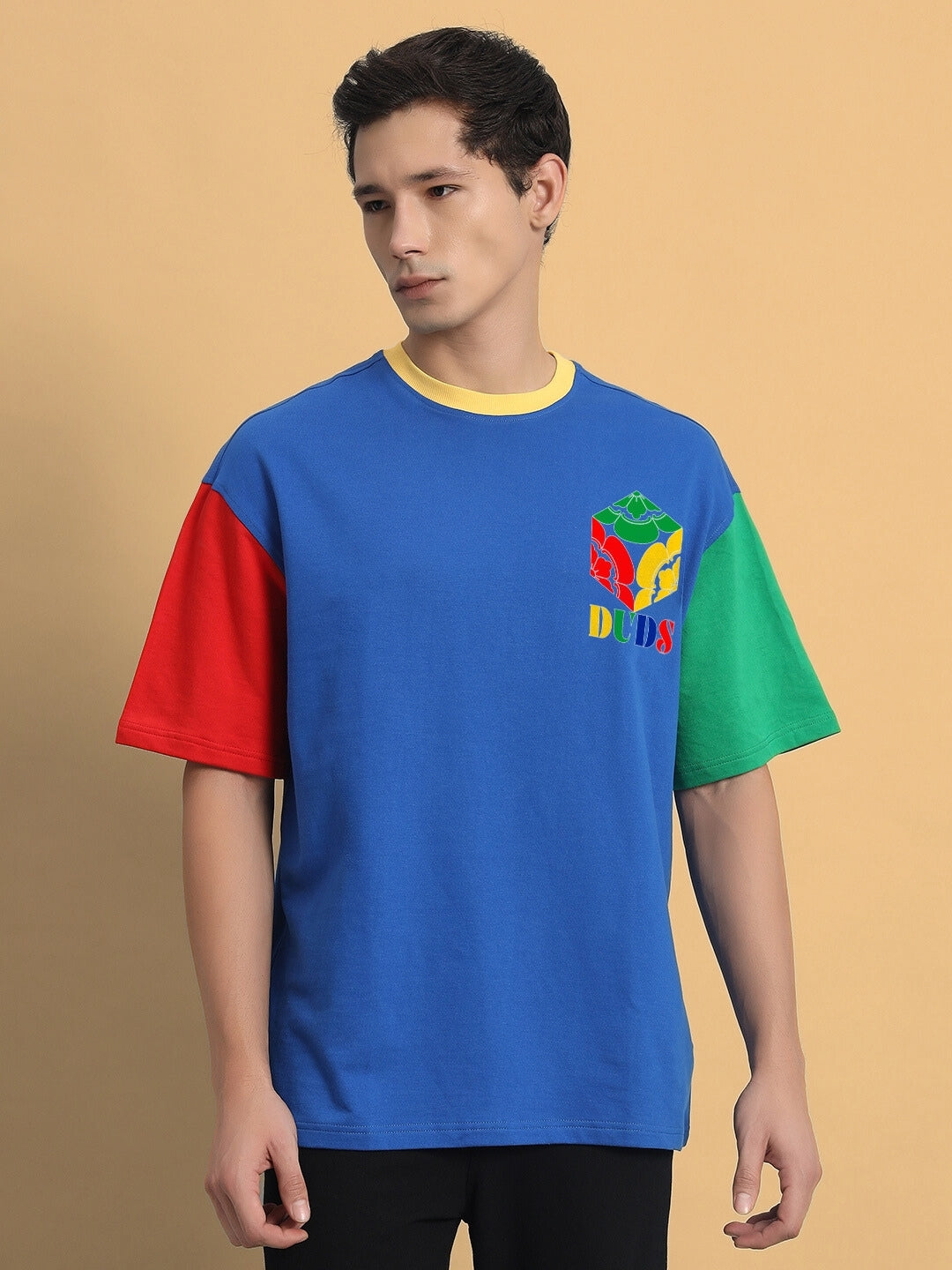 Finley Color Blocked Oversized T-Shirt (Multi)