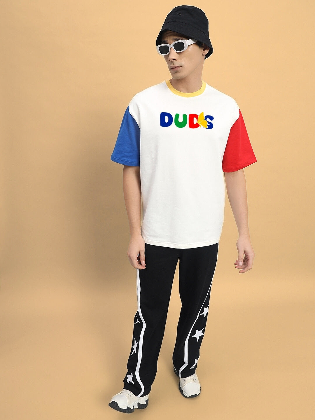 Adonis Color Blocked Oversized T-Shirt (OFF White)