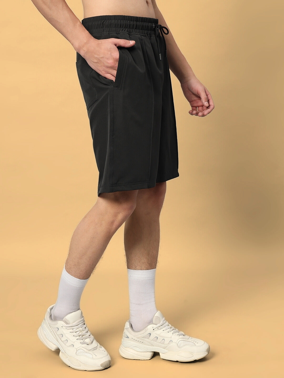 Sturdy Front Plated Shorts (Dark Grey)