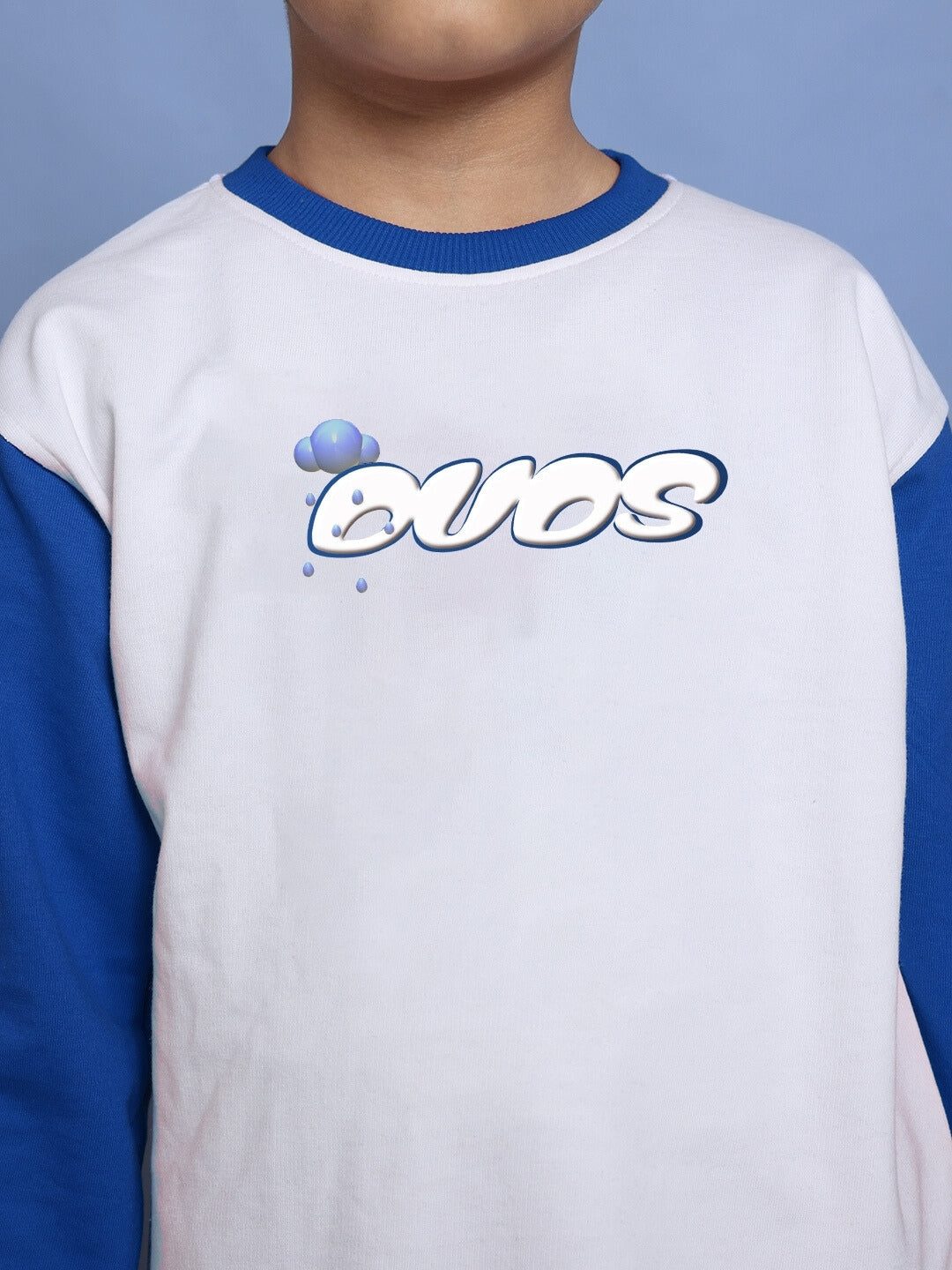 KEVIN SWEATSHIRT FOR BOYS & GIRLS (WHITE-BLUE)