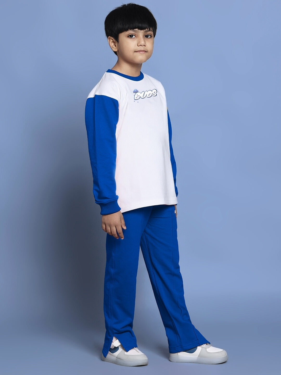 KEVIN CO-ORD SET FOR BOYS & GIRLS (WHITE-BLUE)