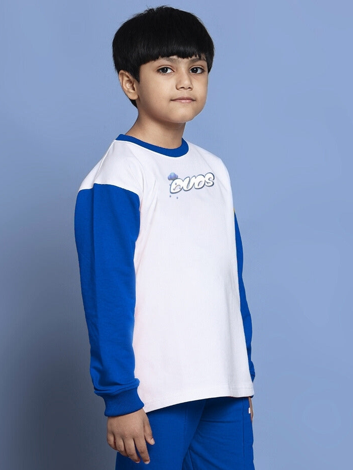 KEVIN SWEATSHIRT FOR BOYS & GIRLS (WHITE-BLUE)