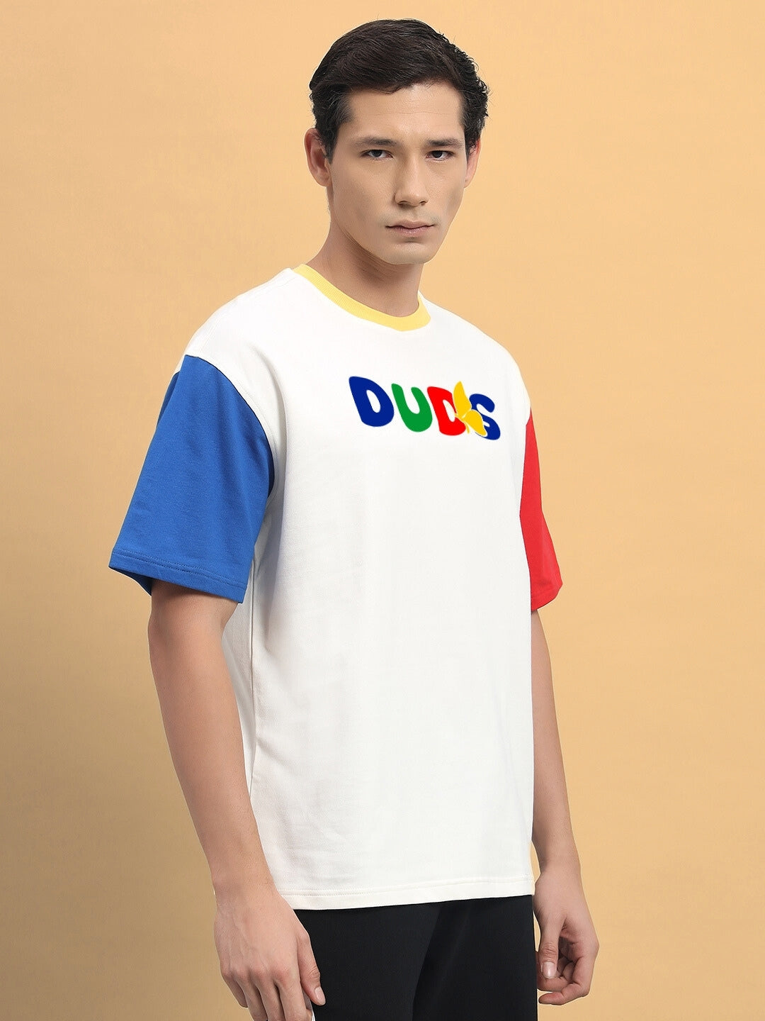 Adonis Color Blocked Oversized T-Shirt (OFF White)