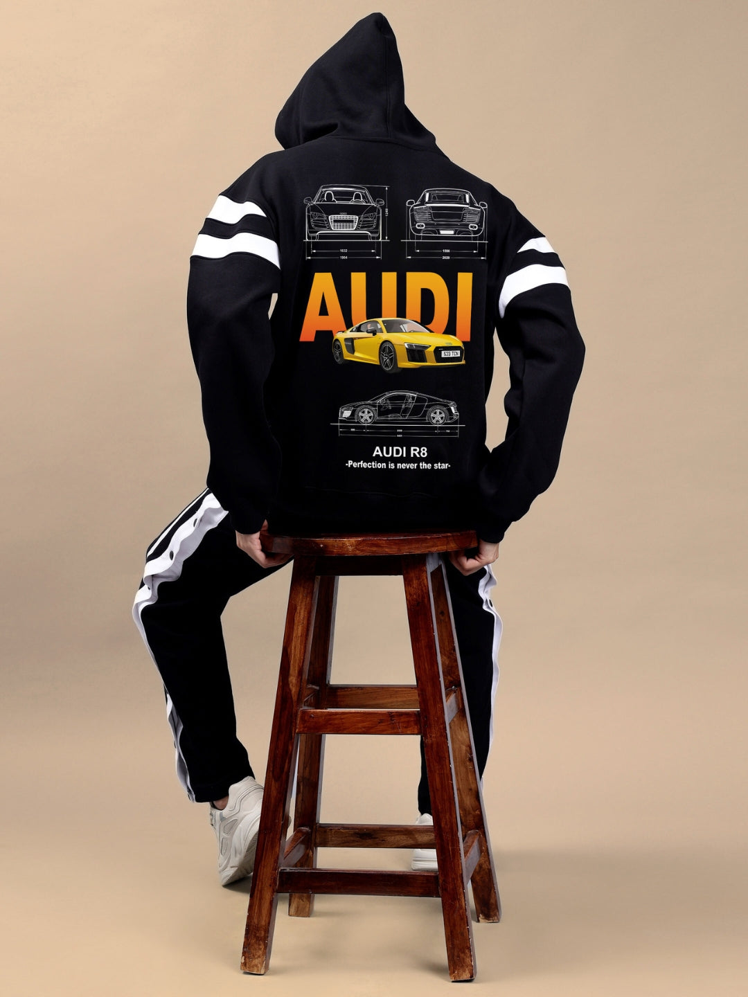 Audi R8 Colorblock Oversize Hoodie (Black)