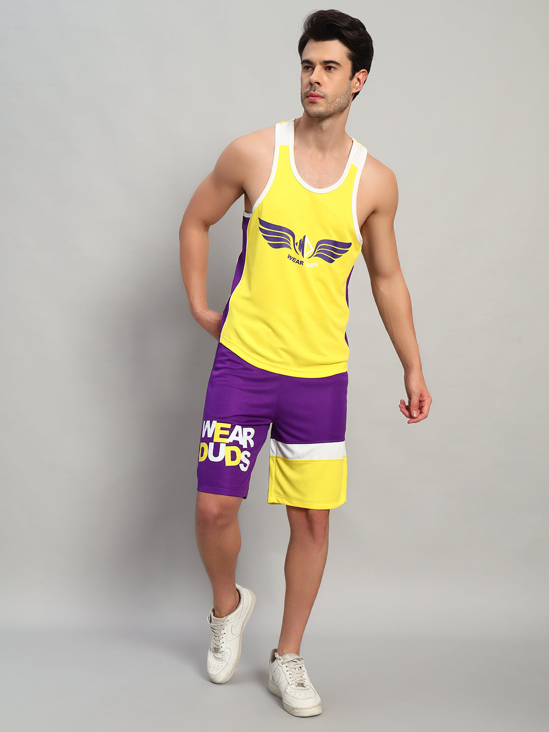 ZENITH GYM CO-ORD SET (YELLOW-PURPLE)