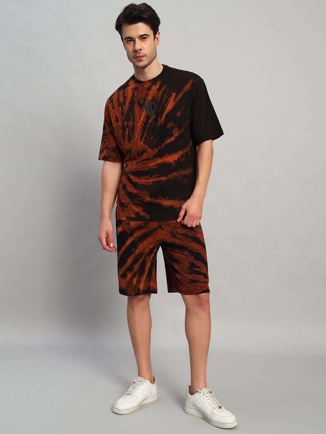 HUSTLER TIE-DYE CO-ORD SET (BLACK)