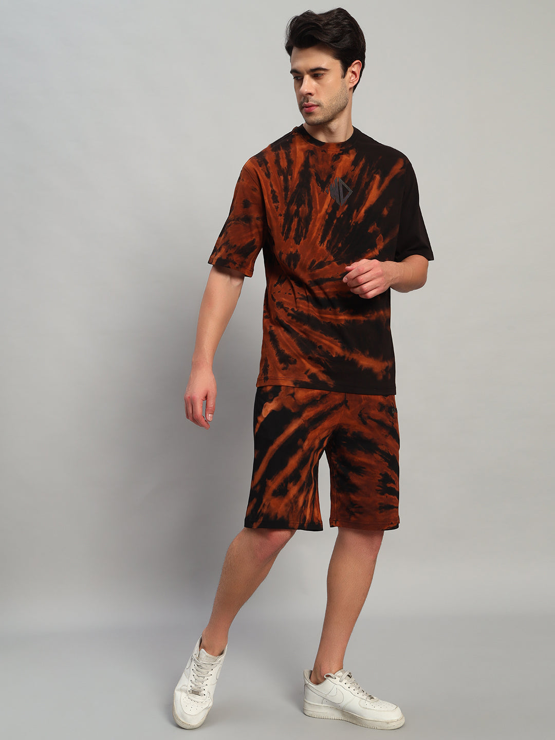 HUSTLER TIE-DYE CO-ORD SET (BLACK)