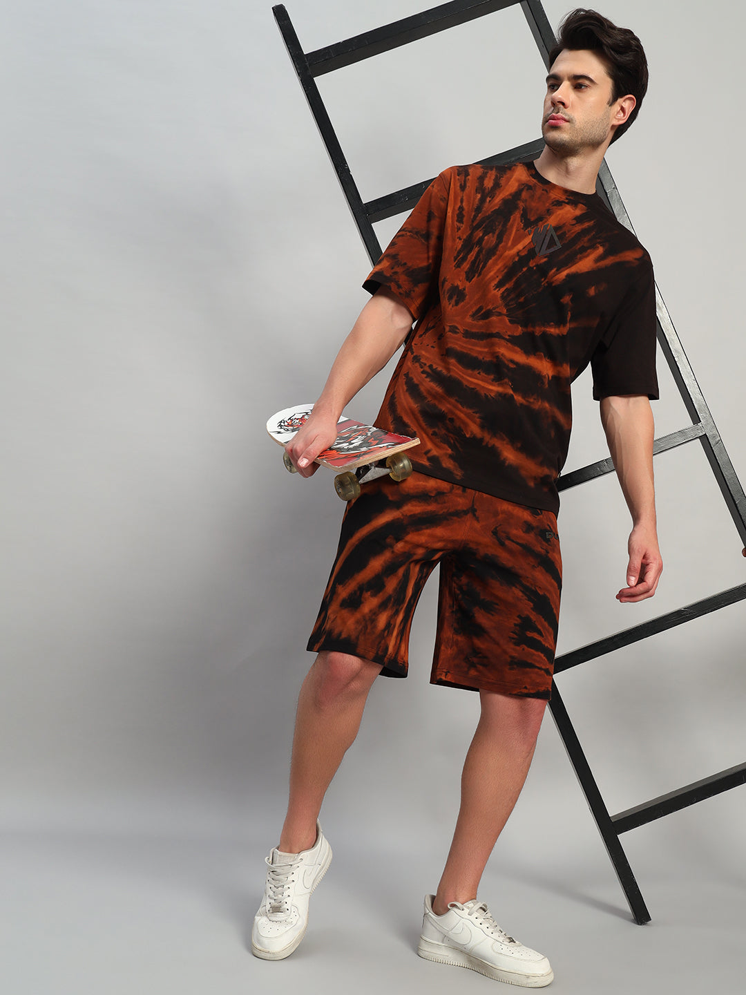 HUSTLER TIE-DYE CO-ORD SET (BLACK)